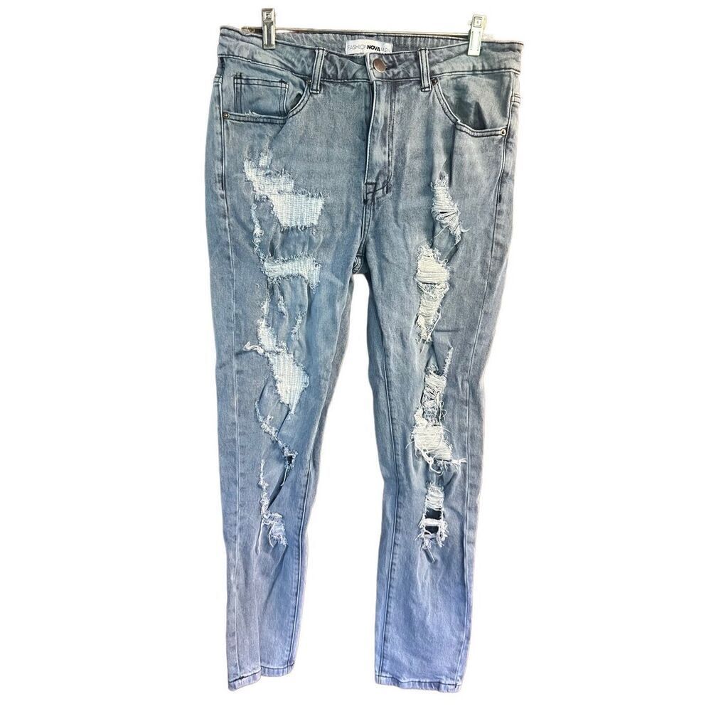Fashion Nova Men’s Totally Wrecked Jeans Sz 34/30